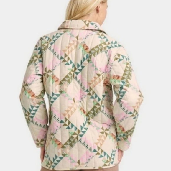Universal Thread Quilted Patchwork Button Up Jacket Coat Sz S - Picture 3 of 12